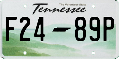 TN license plate F2489P