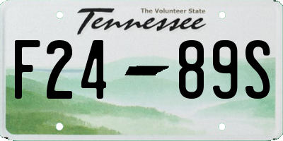 TN license plate F2489S