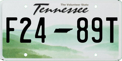 TN license plate F2489T