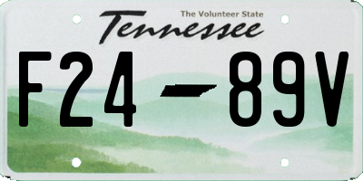 TN license plate F2489V