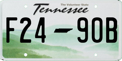 TN license plate F2490B