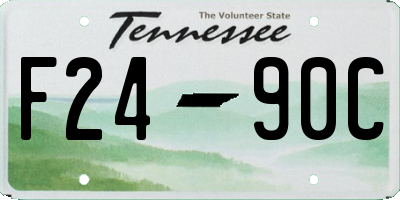 TN license plate F2490C