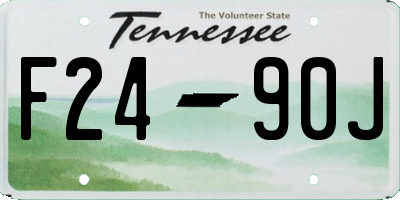 TN license plate F2490J