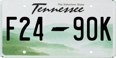 TN license plate F2490K