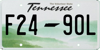 TN license plate F2490L