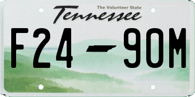 TN license plate F2490M