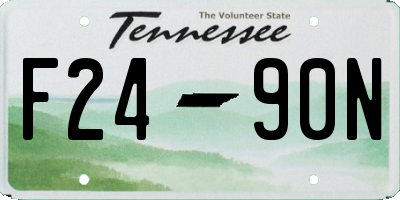TN license plate F2490N