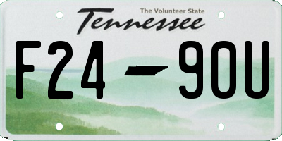 TN license plate F2490U
