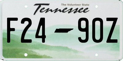 TN license plate F2490Z