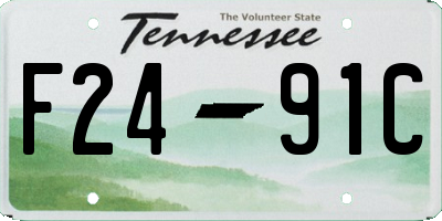 TN license plate F2491C