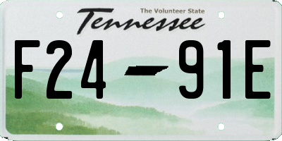 TN license plate F2491E