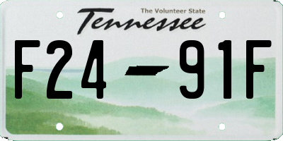TN license plate F2491F
