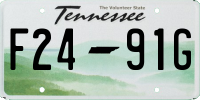 TN license plate F2491G