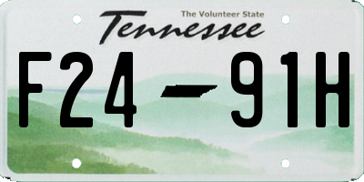 TN license plate F2491H