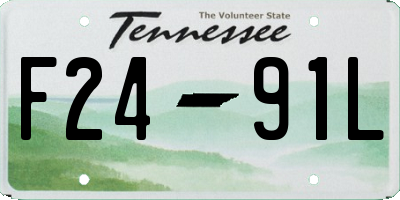 TN license plate F2491L