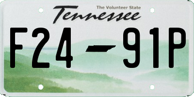 TN license plate F2491P