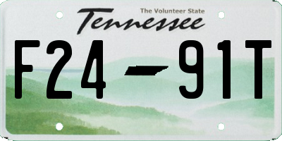 TN license plate F2491T