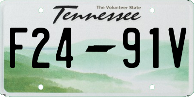 TN license plate F2491V