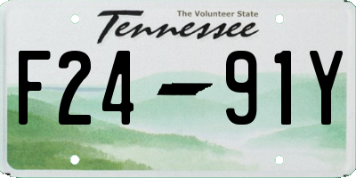 TN license plate F2491Y