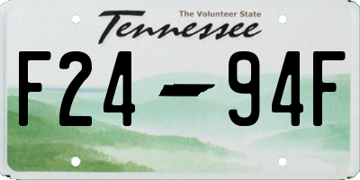 TN license plate F2494F