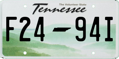 TN license plate F2494I
