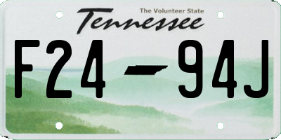 TN license plate F2494J
