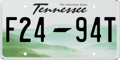 TN license plate F2494T