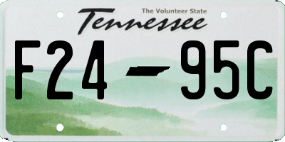 TN license plate F2495C