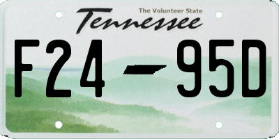 TN license plate F2495D