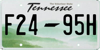 TN license plate F2495H