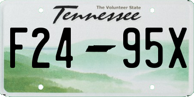 TN license plate F2495X