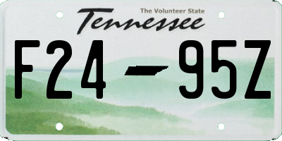 TN license plate F2495Z