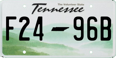 TN license plate F2496B