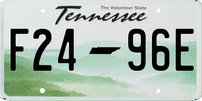TN license plate F2496E