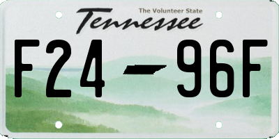 TN license plate F2496F