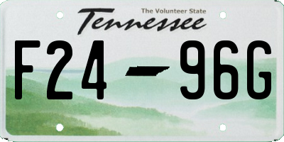 TN license plate F2496G