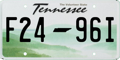 TN license plate F2496I