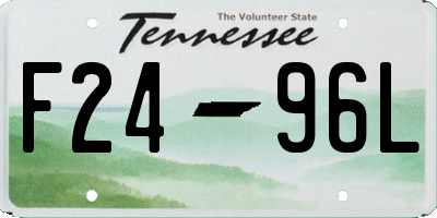 TN license plate F2496L