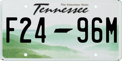 TN license plate F2496M