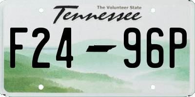 TN license plate F2496P