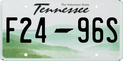 TN license plate F2496S