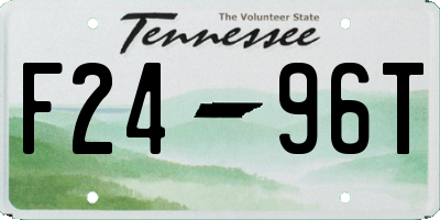 TN license plate F2496T