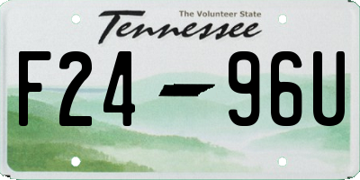 TN license plate F2496U