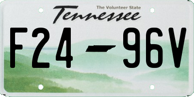 TN license plate F2496V