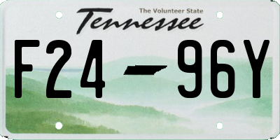 TN license plate F2496Y