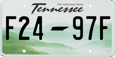 TN license plate F2497F