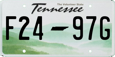 TN license plate F2497G