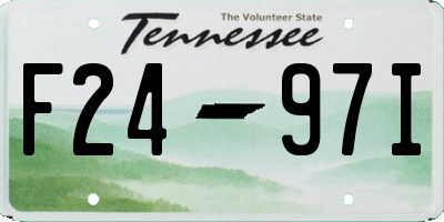 TN license plate F2497I