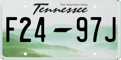 TN license plate F2497J