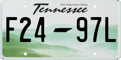 TN license plate F2497L